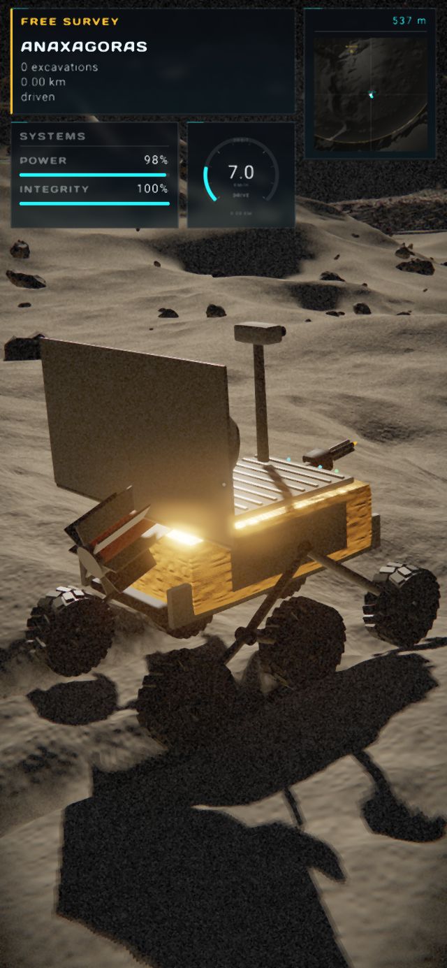 The VIPER mission — a rover drives across the Moon